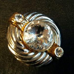 Silver & Gold Crystal earrings